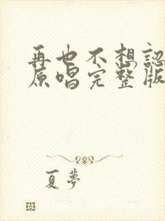 再也不想认识谁原唱完整版歌词