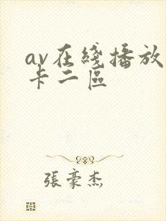 av在线播放不卡二区