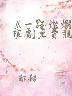 《一路灿烂》电视剧免费观看全集