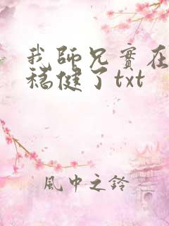 我师兄实在是太稳健了txt