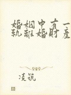 婚姻中有一方出轨离婚财产如何分割