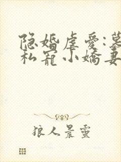 隐婚虐爱:慕少私宠小娇妻