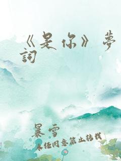 《是你》梦然歌词