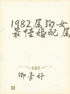 1982属狗女最佳婚配属相