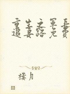 重生之军长漫漫追妻路免费阅读