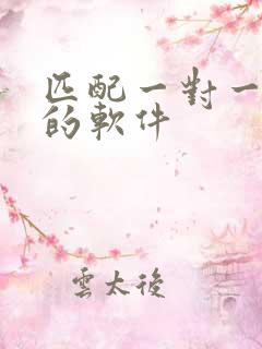 匹配一对一聊天的软件