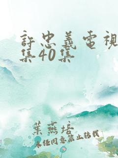 许忠义电视剧全集40集