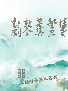 对就是那样电视剧全集免费观看国语版