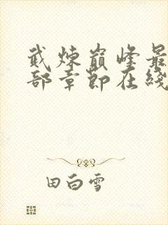 武炼巅峰最新全部章节在线阅读