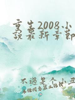 重生2008小说最新章节免费阅读全文