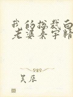 我的总裁白富美老婆秦宇精校版全本txt