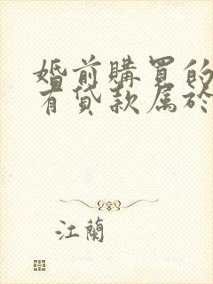 婚前购买的房子有贷款属于夫妻共同财产吗