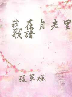 我在月光里想你歌谱
