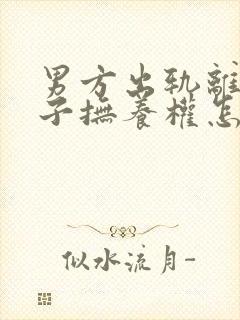 男方出轨离婚孩子抚养权怎么判