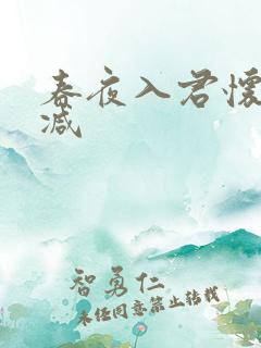 春夜入君怀无删减