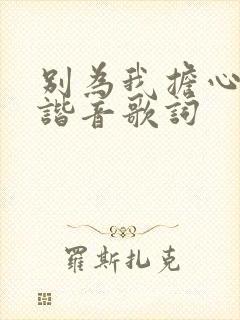 别为我担心中文谐音歌词