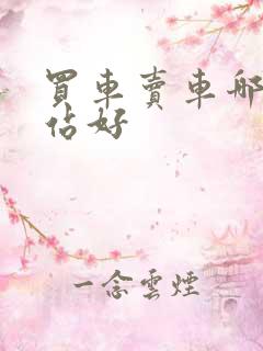 买车卖车哪个网站好