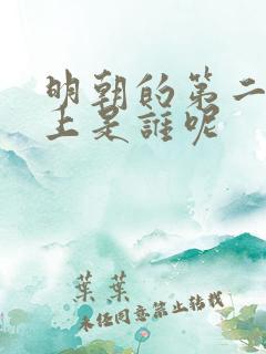 明朝的第二位皇上是谁呢