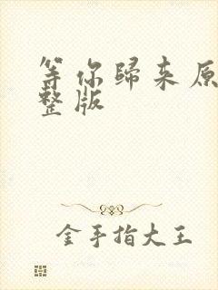 等你归来原唱完整版