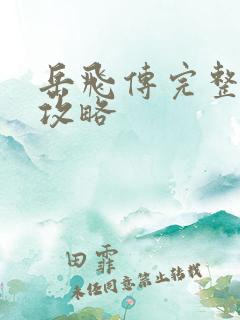 岳飞传完整版全攻略