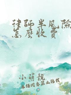 律师半风险代理怎么收费