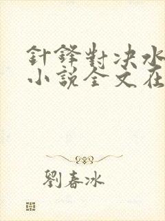 针锋对决水千丞小说全文在哪儿看