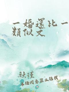 一婚还比一婚高类似文