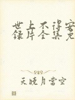 世上不得安人纪录片全集免费观看