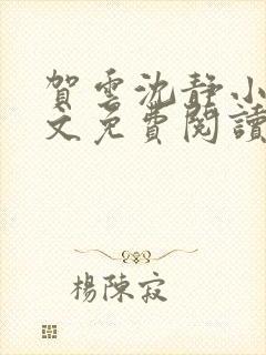 贺云沈静小说全文免费阅读