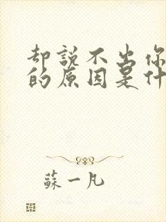 却说不出你爱我的原因是什么歌