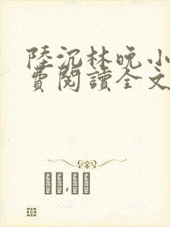 陆沉林晚小说免费阅读全文最新章节