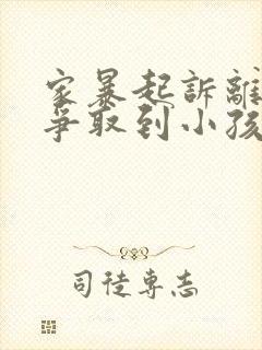 家暴起诉离婚能争取到小孩抚养权么