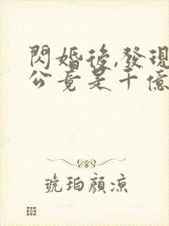 闪婚后,发现老公竟是千亿大佬免费阅读全