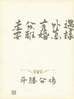 老公有外遇坚决要离婚怎样挽回