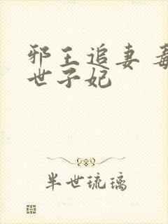 邪王追妻 毒医世子妃