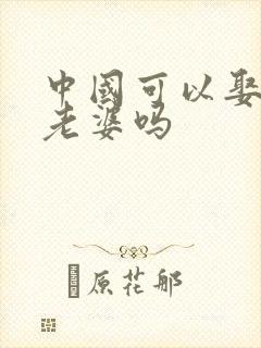 中国可以娶两个老婆吗