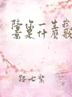 陪你一生我也愿意是什么歌