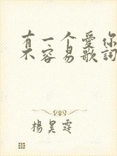 有一个爱你的人不容易歌词