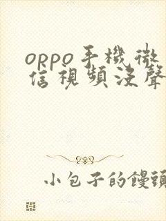oppo手机微信视频没声音了如何恢复