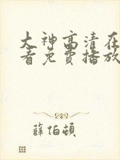 大神高清在线观看免费播放电视剧