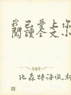 我已爱上你免费阅读全文小说