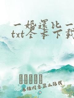 一婚还比一婚高txt全本下载