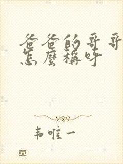 爸爸的哥哥应该怎么称呼