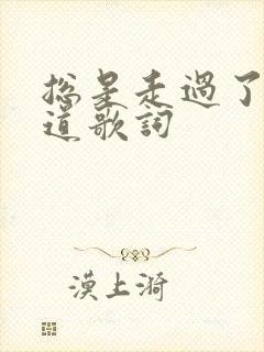 总是走过了才知道歌词