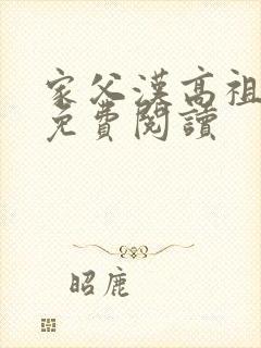 家父汉高祖全文免费阅读