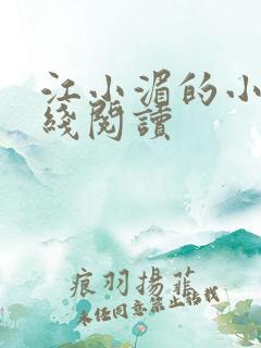 江小湄的小说在线阅读