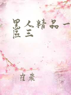 黑人精品一区二区三