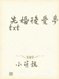 先婚后爱梦筱二txt