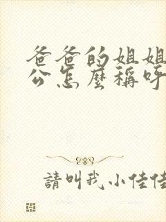 爸爸的姐姐的老公怎么称呼