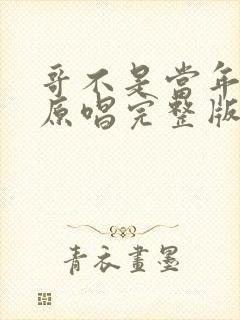 哥不是当年的哥原唱完整版歌词